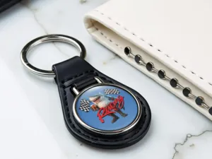 Key Ring Holder High-End Leather Racing Style